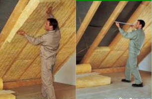 Eğimli çatı yalıtımı (mertek arası)